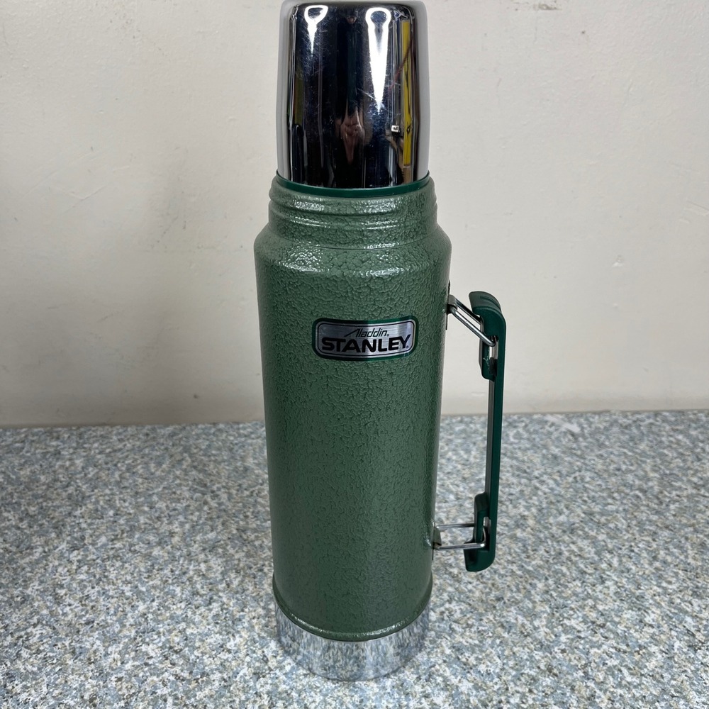 Aladdin Stanley Thermos 1.1qt Green Hammertone StainlessSteel Vacuum Bottle RH94